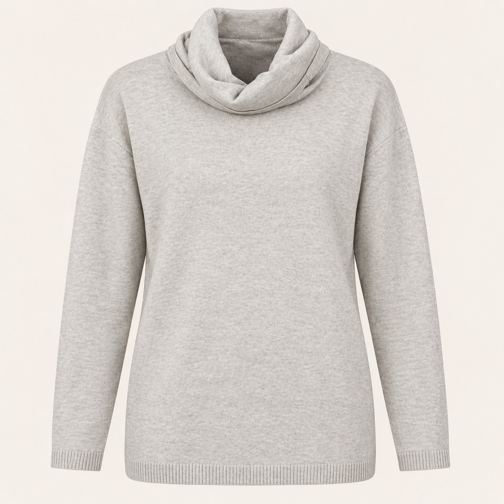Ariat Lexi Sweater Women Medium Oatmeal Heather Equestrian Cowl Neck Bit Detail